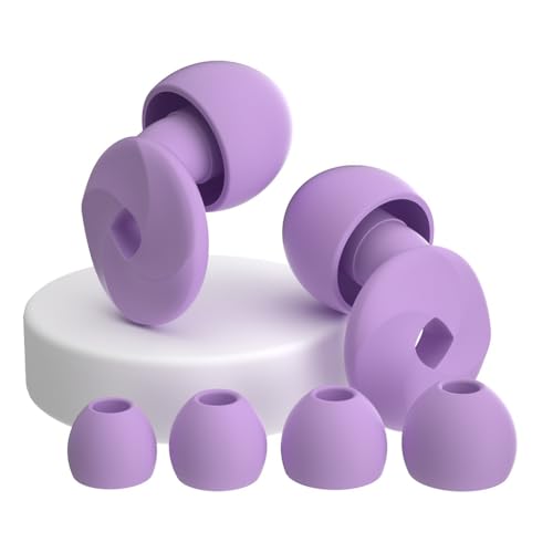 ZIBUYU® Ear Plugs for Sleeping - Ultra Soft, Multi-Sized-Purple ZIBUYU® Ear Plugs for Sleeping - Ultra Soft, Multi-Sized-Purple